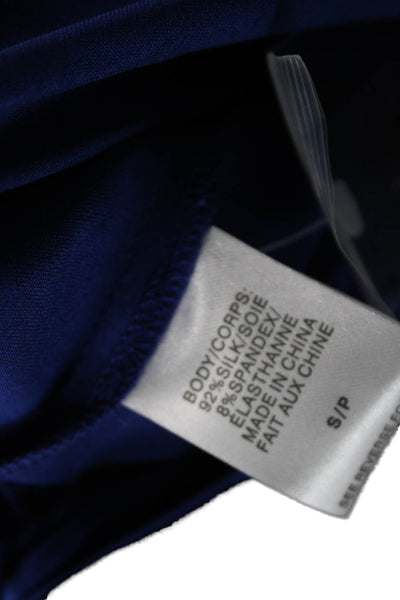Cami NYC Women Cargo Silk Blend Drawstring Pants Blue Size 2XS