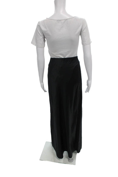 Cami NYC Women Maxi Skirt Black Silk Spandex Pull On Size XS