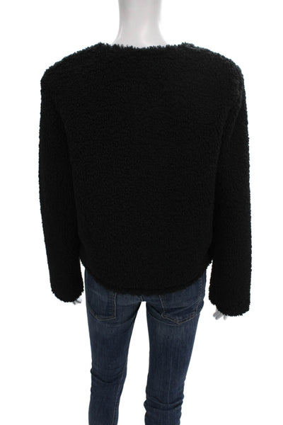 Cami NYC Womens Basic Jacket Black Polyester Snap Long Sleeve Size S