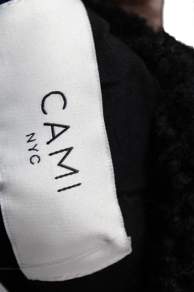 Cami NYC Womens Basic Jacket Black Polyester Snap Long Sleeve Size S