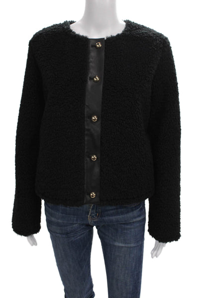 Cami NYC Women Basic Jacket Black Snap Long Sleeve Size 2XS