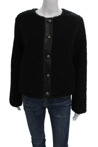 Cami NYC Womens Basic Jacket Black Button Polyester Long Sleeve Size XS