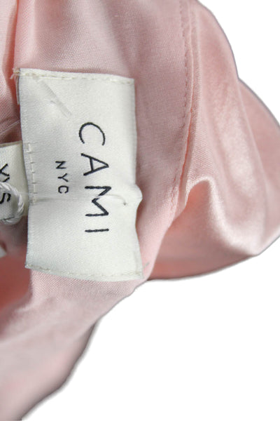 Cami NYC Women Camisole Silk Cowl Neck Pink Sleeveless Petites Size 2XS