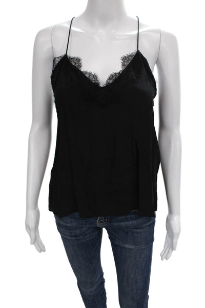 Cami NYC Women Camisole Black Silk V-Neck Sleeveless Size XS