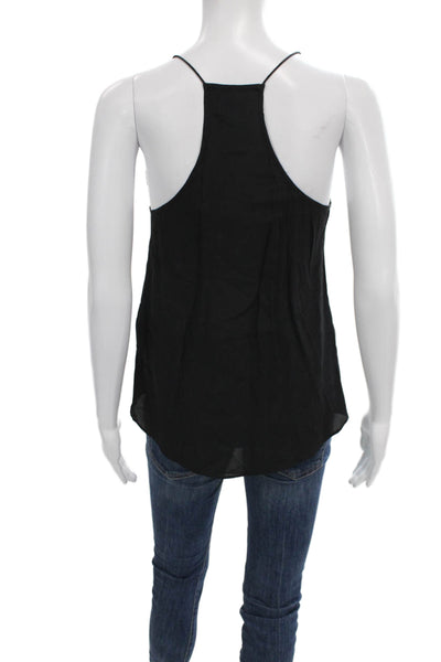 Cami NYC Women Camisole Black Silk V-Neck Sleeveless Size M