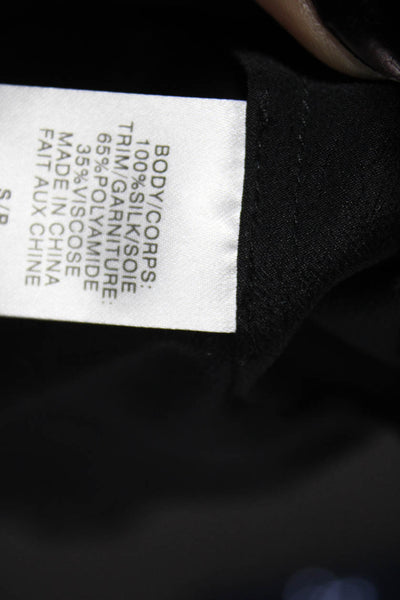 Cami NYC Women Camisole Black Silk V-Neck Sleeveless Size M