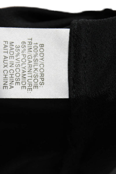 Cami NYC Womens Silk V-Neck Tank Black Size S
