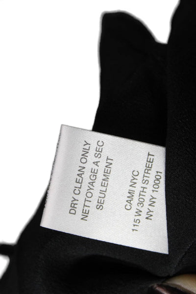 Cami NYC Womens Silk V-Neck Tank Black Size S