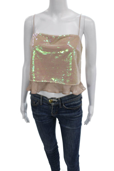 Cami NYC Women Camisole Sleeveless Square Neck Multicolor Zip Size 2XS