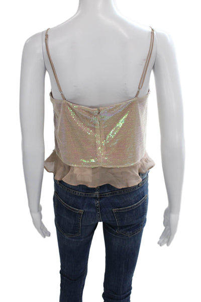 Cami NYC Women Camisole Sleeveless Square Neck Multicolor Zip Size 2XS