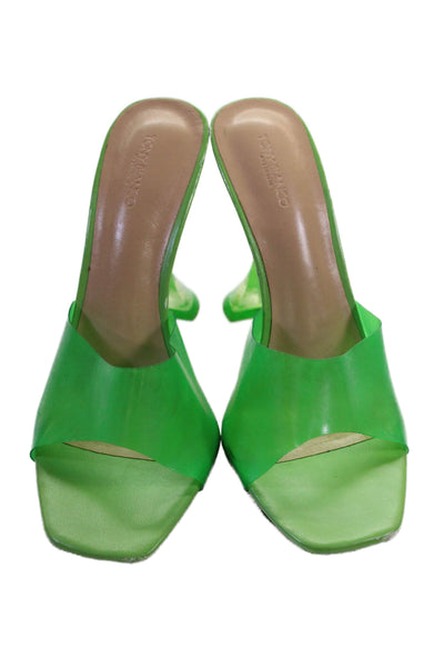 Tony Bianco Womens Transparent Spool Heel Detail Heels Green Size 8