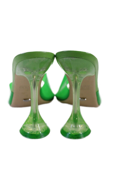 Tony Bianco Womens Transparent Spool Heel Detail Heels Green Size 8