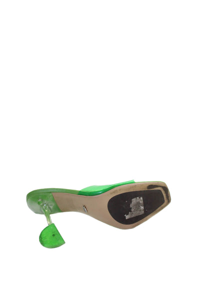 Tony Bianco Womens Transparent Spool Heel Detail Heels Green Size 8