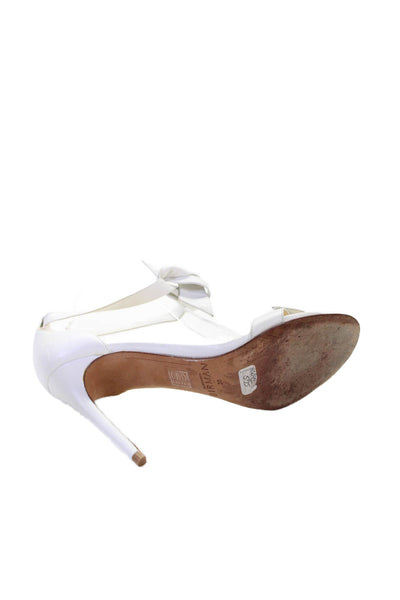 Alexandre Birman Womens Ankle Tie Detail Stilettos White Size 8