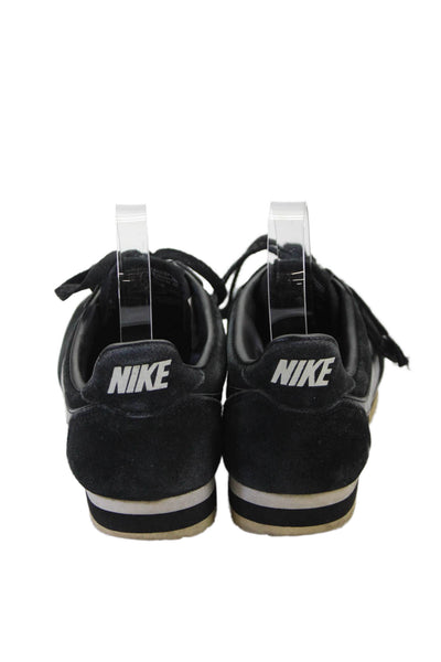 Nike Womens Suede Low Top Casual Sneakers Black Size 8