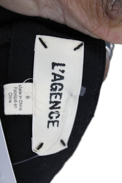 L'Agence Womens Black Polyester Dress Pants Inseam 33 Size 6