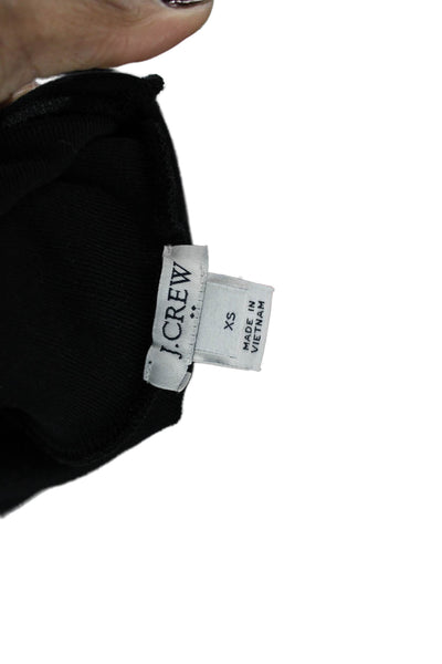 J Crew Women Basic Black Cotton Mock Neck Sleeveless Tank Size XS