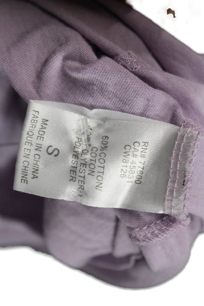 Chaser Women Basic Tank Purple Scoop Neck Sleeveless Cotton Blend Size S
