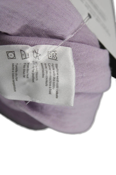 Chaser Women Basic Tank Purple Scoop Neck Sleeveless Cotton Blend Size S