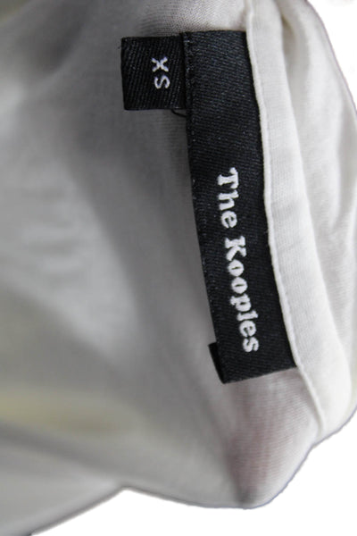 The Kooples Womens Basic White Cotton Round Neck Short Sleeve T-Shirt Size XS
