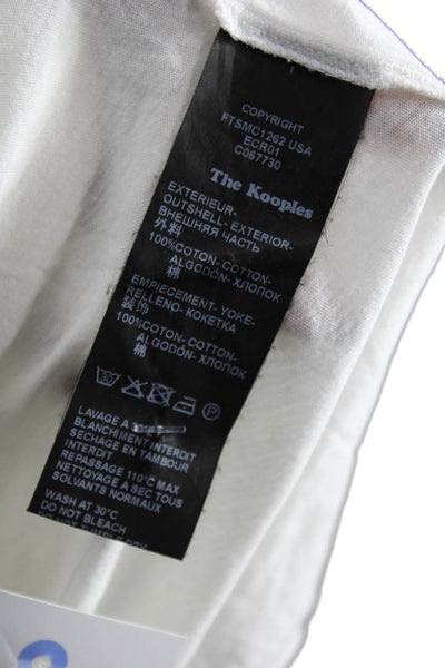 The Kooples Womens Basic White Cotton Round Neck Short Sleeve T-Shirt Size XS