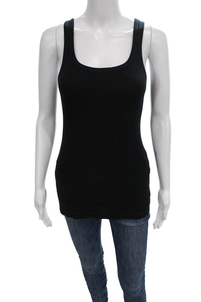 Splendid Womens Tank Scoop Neck Black Pima Modal Sleeveless Size M