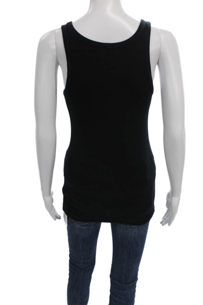 Splendid Womens Tank Scoop Neck Black Pima Modal Sleeveless Size M