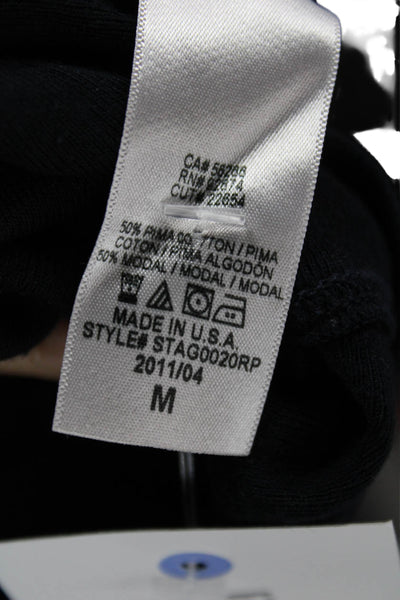 Splendid Womens Tank Scoop Neck Black Pima Modal Sleeveless Size M