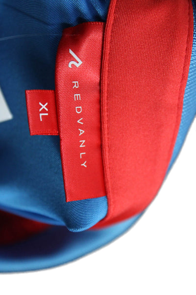 Redvanly Mens Short Sleeve Collared Lightweight Knit Polo Shirt Blue Size XL