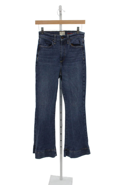 AO.LA Women Flared Mid Rise Blue Cotton Jeans Size 27
