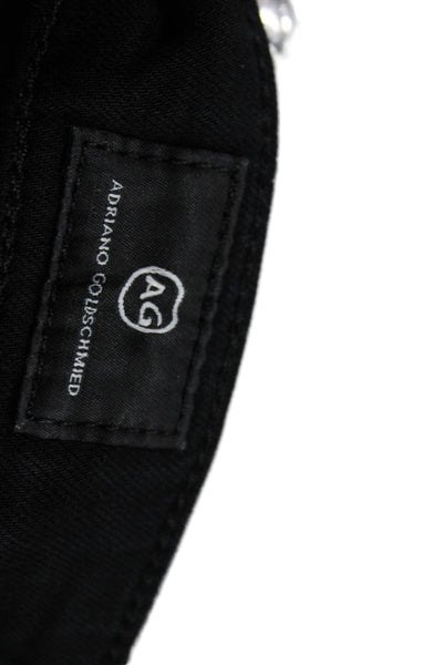 AG Adriano Goldschmied Women Skinny Black Jeans Viscose Button Size 27
