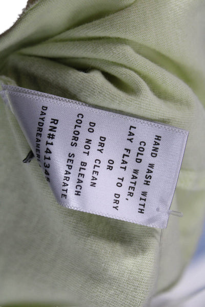 Daydreamer Womens Basic Green Cotton Crew Neck Short Sleeve Tee Size XS