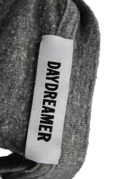 Daydreamer Women Basic Gray Crew Neck Polyester Short Sleeve T-Shirt Size S