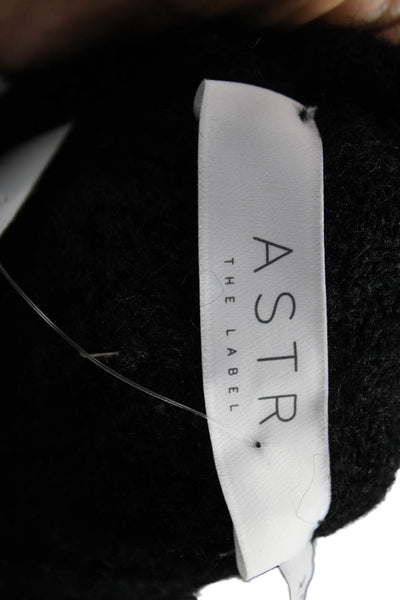 ASTR Women Pullover Sweater Black Crew Neck Long Sleeve Polyester Size M