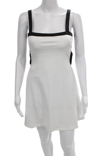 Beach Riot Womens Mini Romper Sleeveless Square Neck White Polyester Size M
