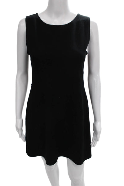 Leset Womens Mini Sleeveless Scoop Neck Black Dress Viscose Size M