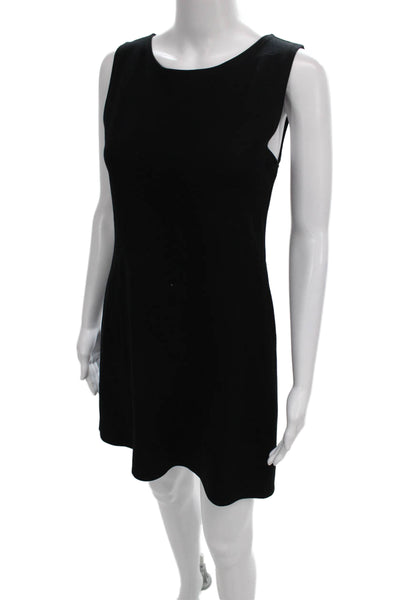 Leset Womens Mini Sleeveless Scoop Neck Black Dress Viscose Size M