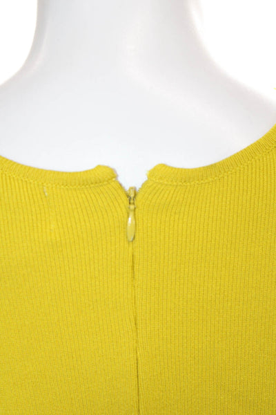 Sachin & Babi Womens Fit & Flare Yellow Striped V-Neck Dress Size S