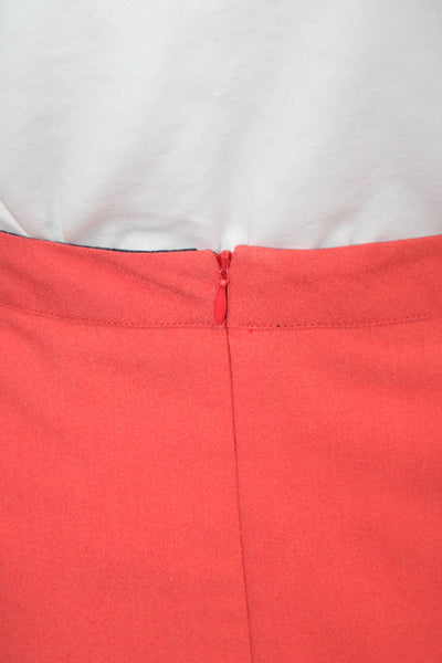 Lavand Womens Orange Mini Skirt Zip Short Polyester Size M