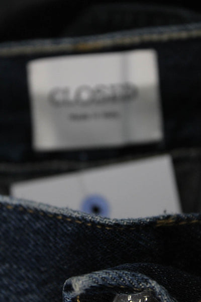 Closed Womens Straight Jeans Blue 100% Cotton Button Mid Rise Size 24