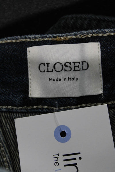 Closed Womens Straight Jeans Blue 100% Cotton Button Mid Rise Size 24