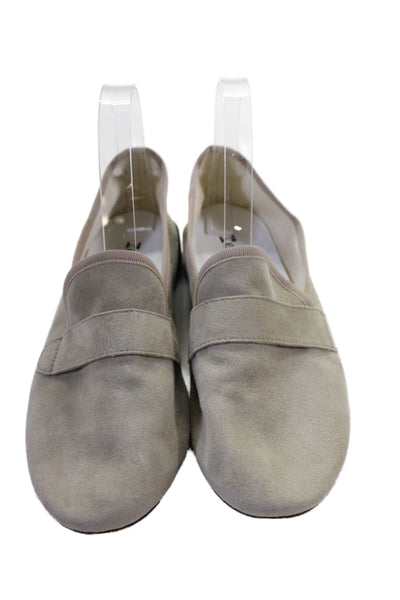 Repetto Womens Suede Slip On Loafers Gray Size 39 9