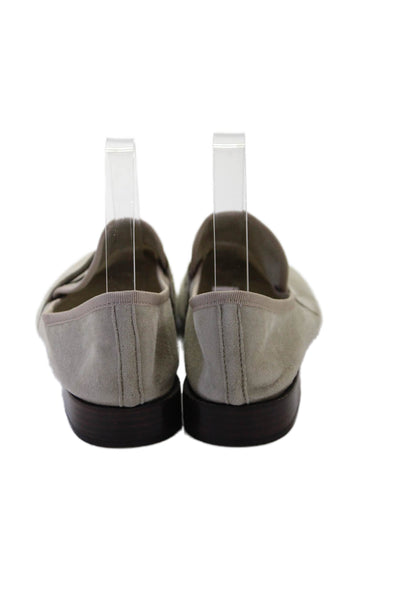 Repetto Womens Suede Slip On Loafers Gray Size 39 9