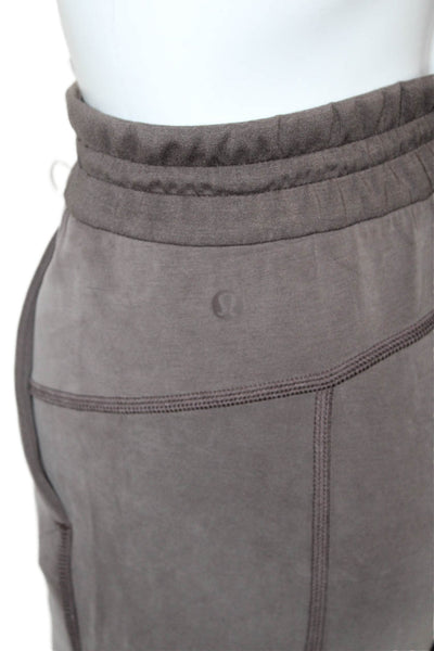 Lululemon Women Gray Drawstring Sweatpants Recycled Polyester Size 4