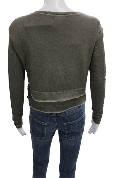 Transit Par Such Womens Cardigan Green Wool Long Sleeve Size 3