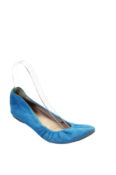 J Crew Women's Round Toe Slip-On Ballet Flats Shoes Blue Size 7.5