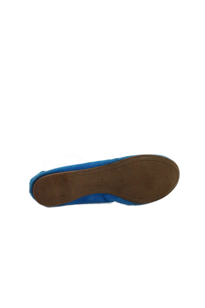 J Crew Women's Round Toe Slip-On Ballet Flats Shoes Blue Size 7.5