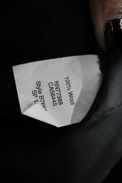 J Crew Womens Cropped Wool Pants Black Zip Inseam 28in Size 4
