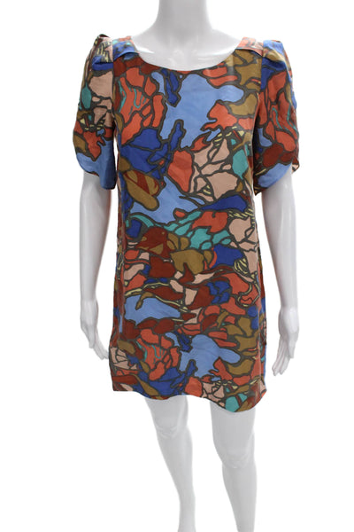 Comptoir Des Cotonniers Women T-Shirt Dress Multicolor Silk Size 36