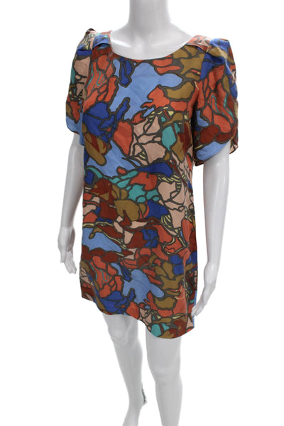 Comptoir Des Cotonniers Women T-Shirt Dress Multicolor Silk Size 36